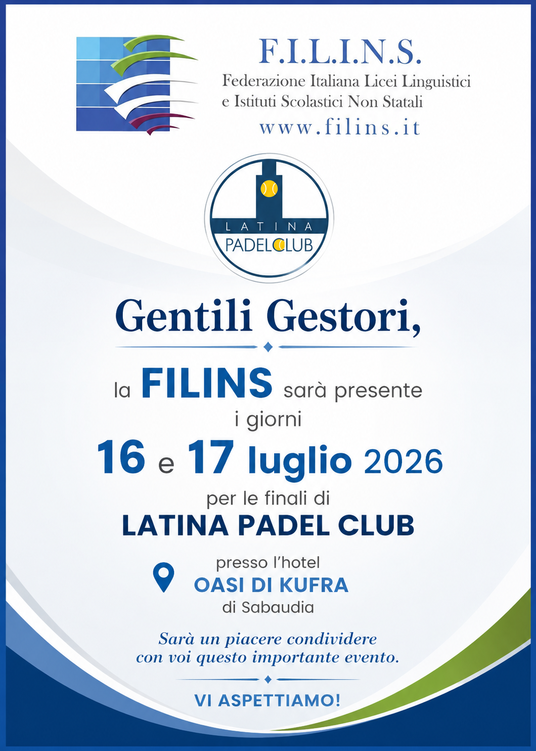 FILINS alle finali del Latina Padel Club